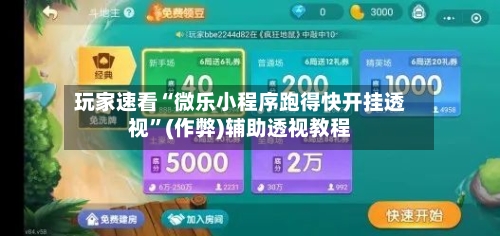 玩家速看“微乐小程序跑得快开挂透视”(作弊)辅助透视教程