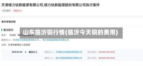 山东临沂铜行情(临沂今天铜的费用)-第2张图片