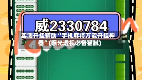 实测开挂辅助“手机麻将万能开挂神器”(曝光透视必备猫腻)-第3张图片