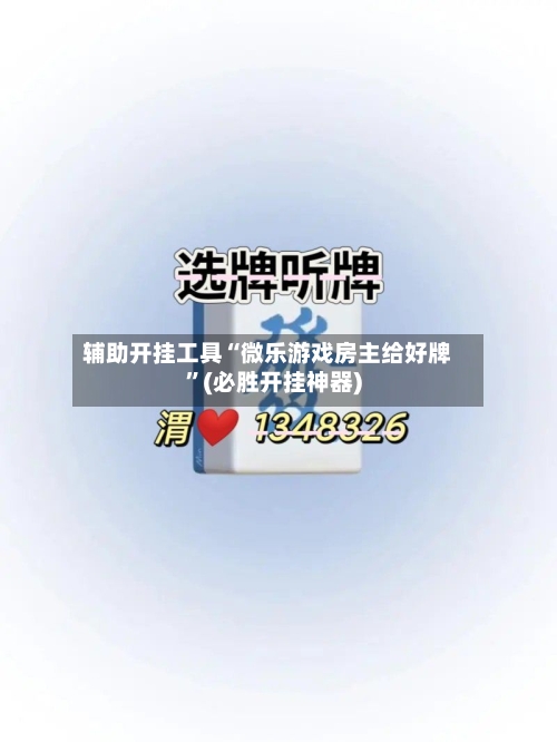 辅助开挂工具“微乐游戏房主给好牌”(必胜开挂神器)-第3张图片