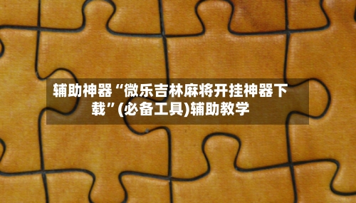 辅助神器“微乐吉林麻将开挂神器下载”(必备工具)辅助教学-第2张图片
