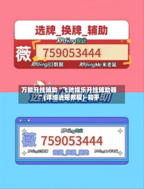 万能开挂辅助“飞驰娱乐开挂辅助器”(详细透视教程)-知乎-第3张图片