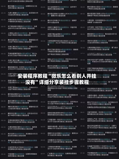 安装程序教程“微乐怎么看别人开挂没有”详细分享装挂步骤教程