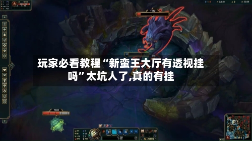 玩家必看教程“新蛮王大厅有透视挂吗”太坑人了,真的有挂-第2张图片