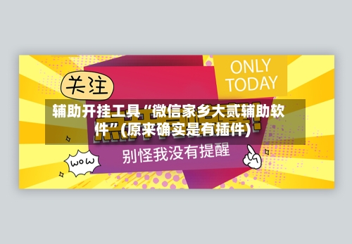 辅助开挂工具“微信家乡大贰辅助软件”(原来确实是有插件)