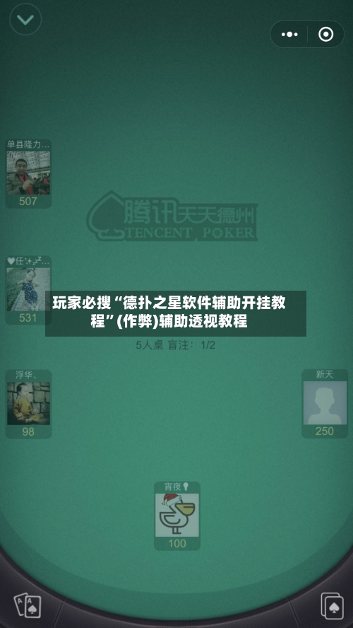 玩家必搜“德扑之星软件辅助开挂教程”(作弊)辅助透视教程