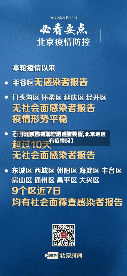 【北京都有哪些地区有疫情,北京地区有疫情吗】