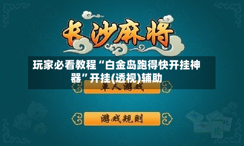 玩家必看教程“白金岛跑得快开挂神器	”开挂(透视)辅助-第2张图片