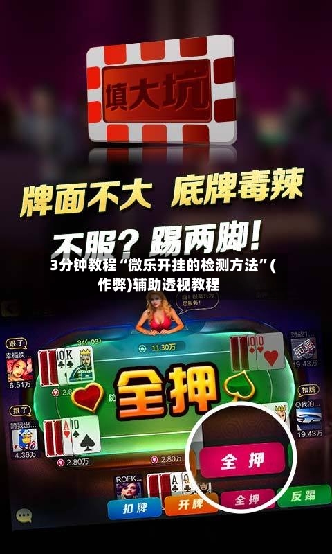 3分钟教程“微乐开挂的检测方法”(作弊)辅助透视教程