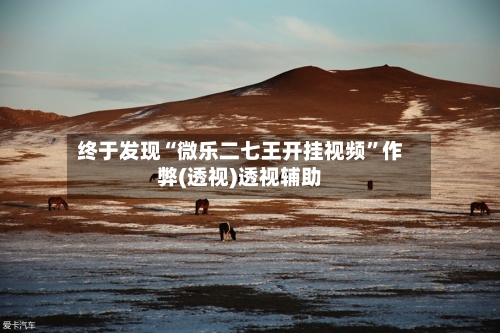 终于发现“微乐二七王开挂视频”作弊(透视)透视辅助