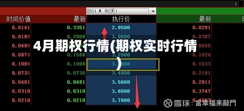 4月期权行情(期权实时行情)