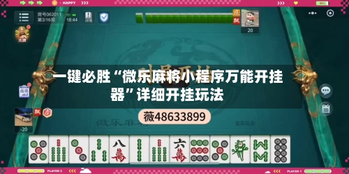 一键必胜“微乐麻将小程序万能开挂器	”详细开挂玩法-第2张图片