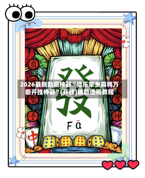 2026最新助赢神器“微乐家乡麻将万能开挂神器”(开挂)辅助透视教程-第2张图片