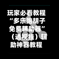 玩家必看教程“多乐跑胡子免费辅助器	”（透视挂）辅助神器教程-第2张图片