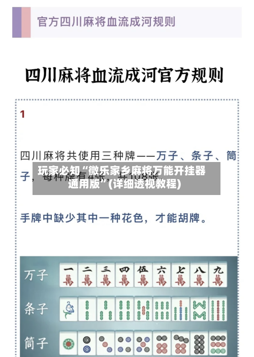 玩家必知“微乐家乡麻将万能开挂器通用版”(详细透视教程)-第2张图片