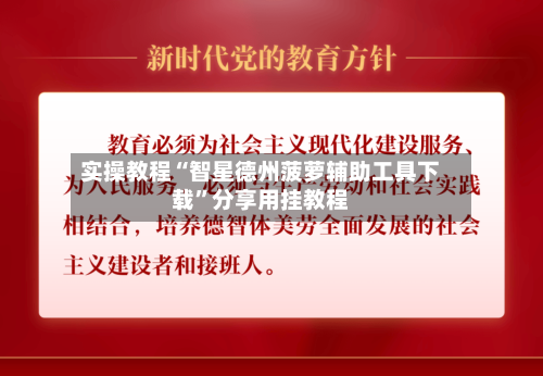 实操教程“智星德州菠萝辅助工具下载”分享用挂教程-第3张图片