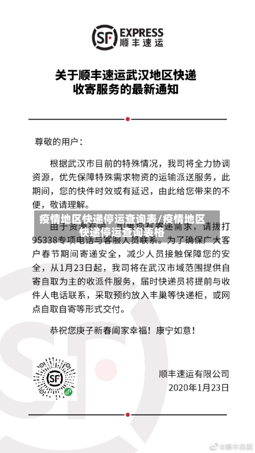 疫情地区快递停运查询表/疫情地区快递停运查询表格-第3张图片
