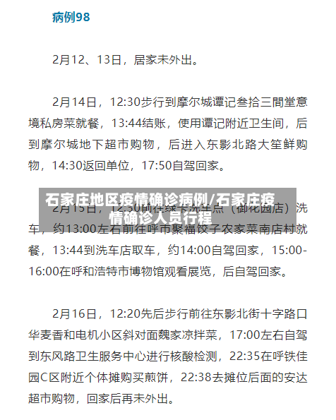 石家庄地区疫情确诊病例/石家庄疫情确诊人员行程-第2张图片